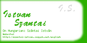 istvan szantai business card