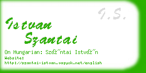 istvan szantai business card